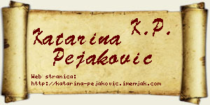Katarina Pejaković vizit kartica